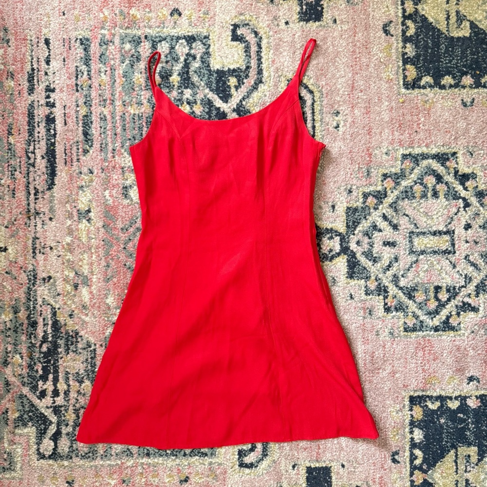 Vintage 90s Dawn Joy Fashions Red Mini Dress - Size 3-4